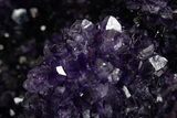 Top Quality Deep Purple Amethyst Geode with Calcite #342853-4